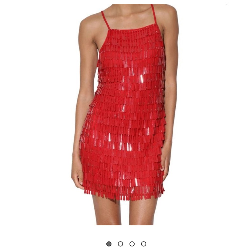 Walter Baker Nyla Fringe Vibrant Red Mini Dress REVOLVE